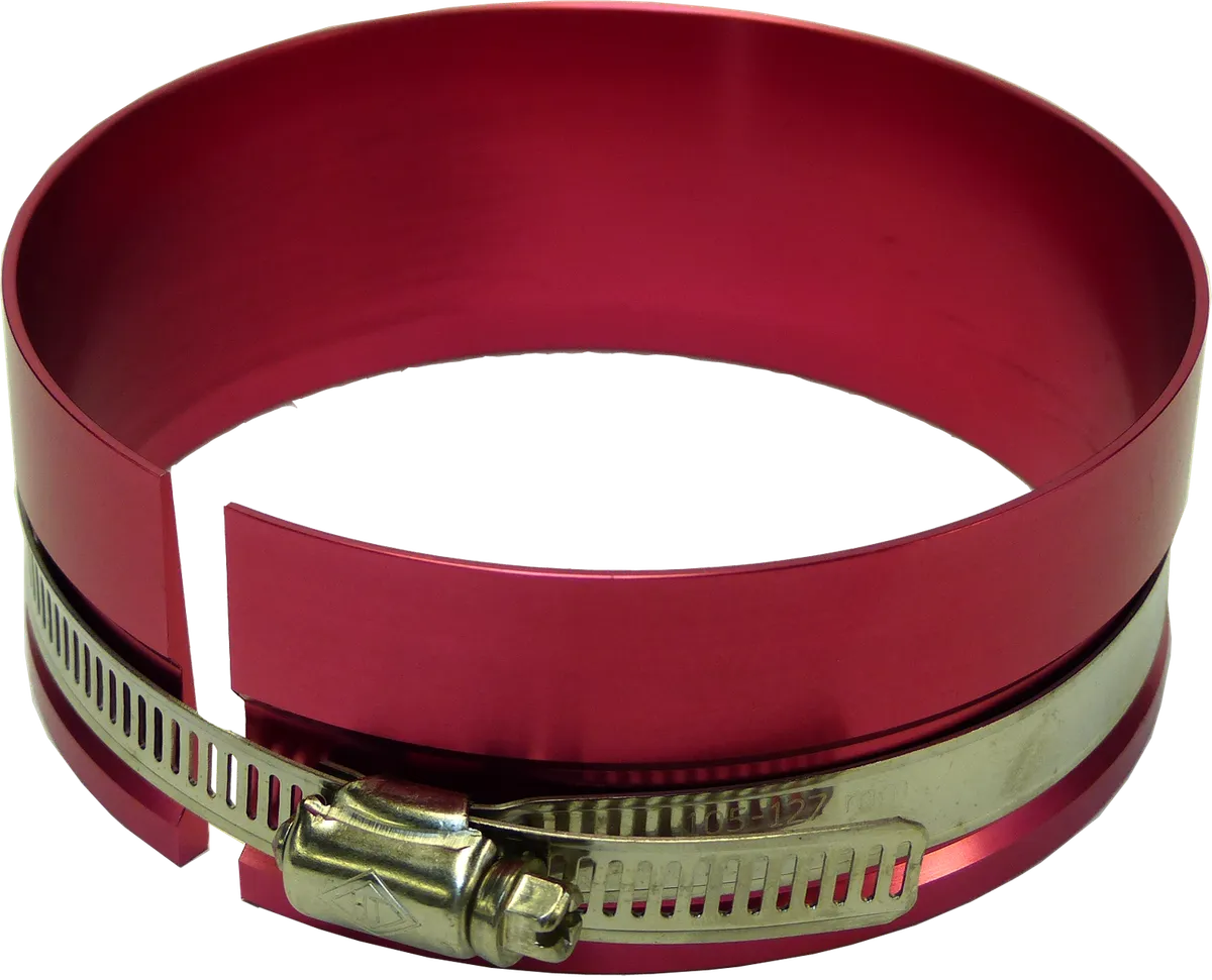 Adjustable Piston Ring Compressor Tool Unit has a 4.205-4.310 Inch Diameter Bore Range Red Anodized Aluminum Proform product image