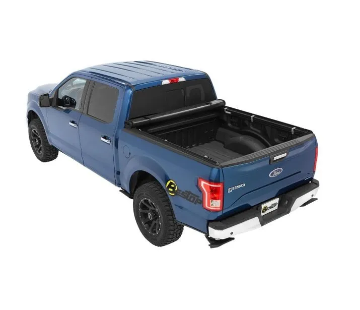 EZ-Roll Soft Tonneau Cover For Ford 2017-2024 F-250/F-350 Super Duty 6.8 Foot Black Tailgate Spoiler Not Included Bestop product image