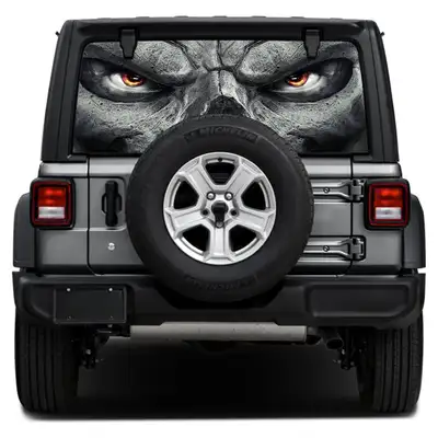 Under The Sun Inserts Skull Face Rear Window Decal