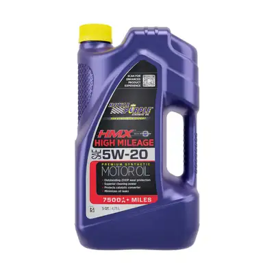 Royal Purple Hmx Synthetic Engine Oil w/ Synerlec SAE 5w20 5qt Bottle