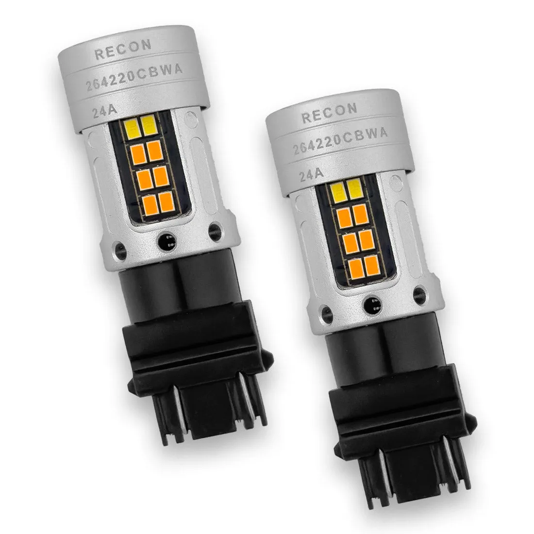 3157 Dual Color Switchback LED Bulbs w White Running Lights Amber Turn Signals Can Bus Compatible Eliminates Hyper Flash - White Amber Two Bulbs Per Package product image