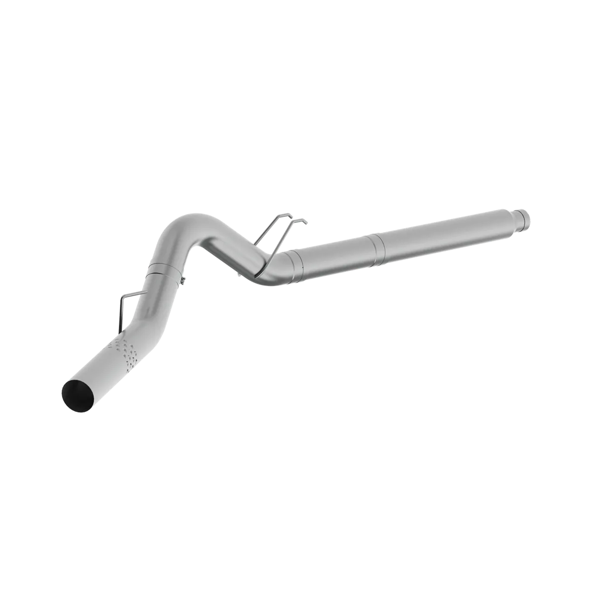 Armor Lite Filter Back Exhaust System; 5 in.; Incl. 3.5 To 5 in. Adapter/Extension Pipes/Over Axle Pipe/Tailpipe/Hardware; Single Side Exit; Aluminized; No Tip Incl.; product image