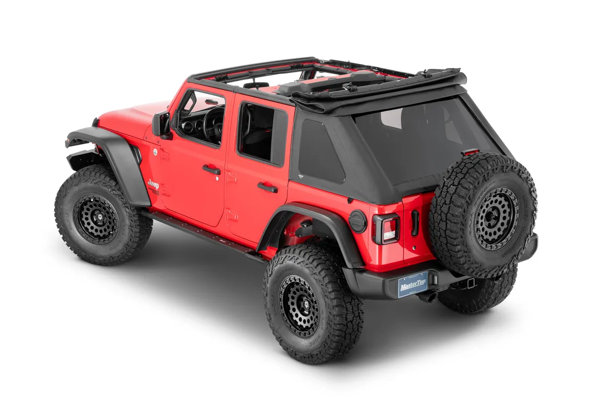 MasterTop Complete Fastback Top, 18-Present Jeep JLU Wrangler 4 Door, Black Diamond MasterTop product image