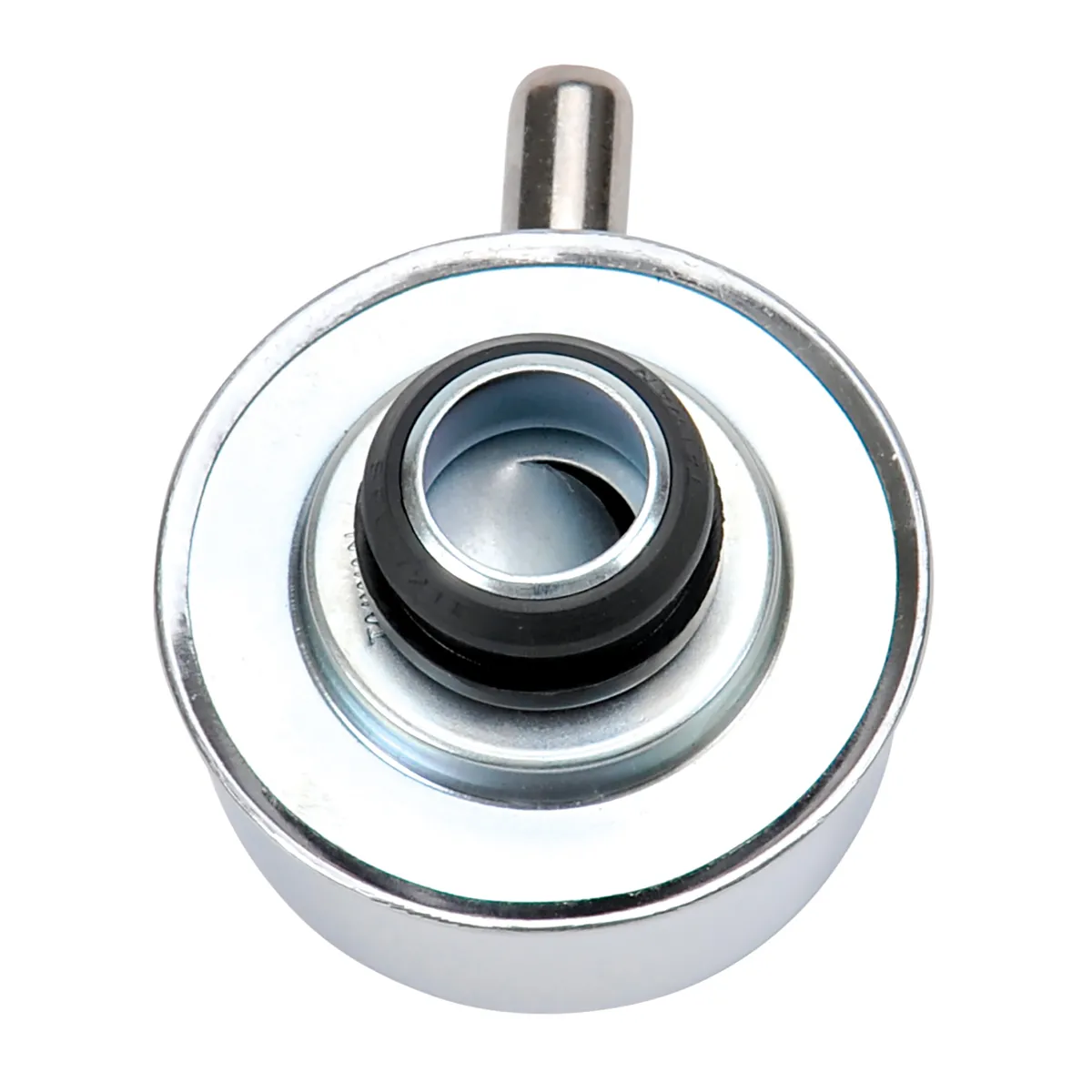 Edelbrock 4410 Signature Series Chrome Round push-in Breather with 90Ã‚° vent Nipple product image