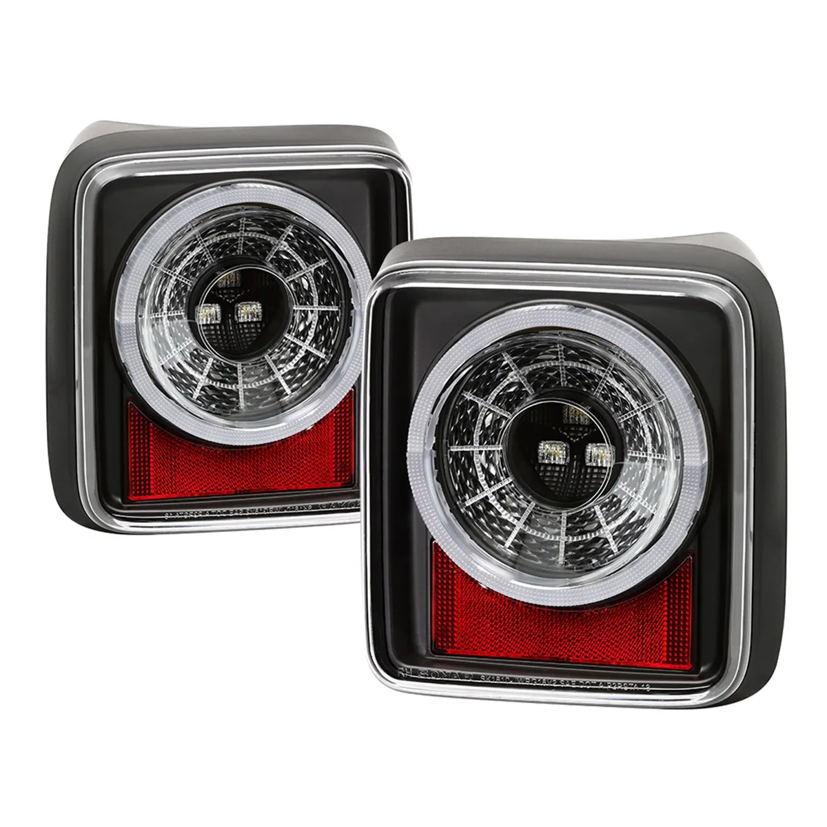 ( Spyder ) Jeep Wrangler 2019 - 2020 Full LED Tail Light - Sequential Turn Signal - Black product image