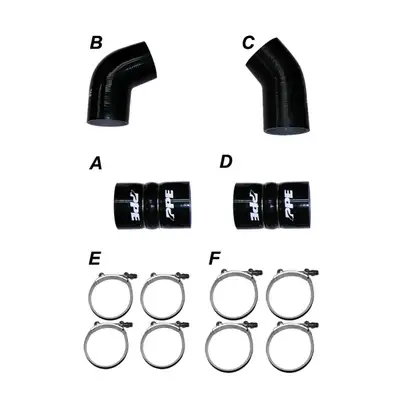 Pacific Performance Engineering LLY 04.5-05 Silicone And Clamp Kit Black PPE Diesel