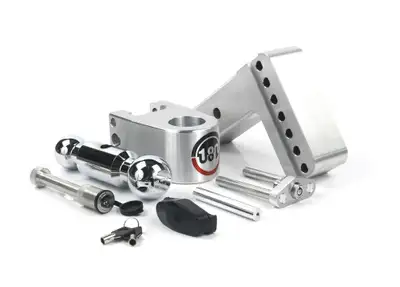 Weigh Safe 180 Hitch Chrome Plated 4in Drop Hitch With 2.5in Shank (10k/18.5k Grwr) With Ws05 Keyed Alike