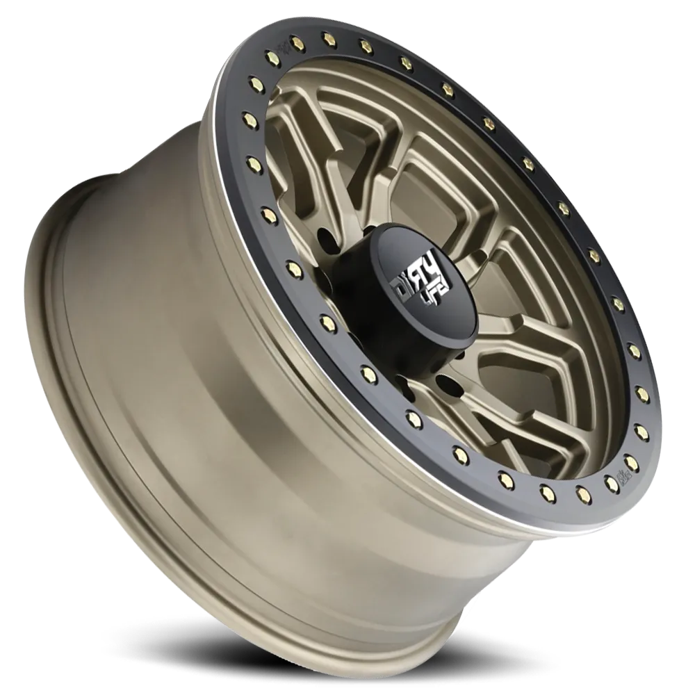 Dt-1 9303 Satin Gold Wsimulated Beadlock Ring 17x9 8-170 -12mm 130.8mm product image