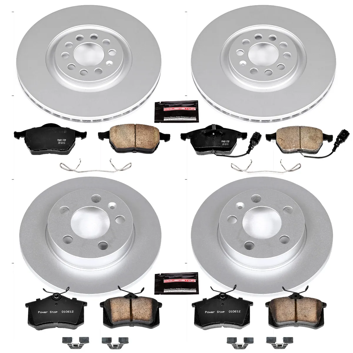 Z23 Sport Geomet Coated Rotor Kit For European Vehicles: Genuine Geomet Fully Coated Rotors; Carbon-Fiber Ceramic Pads W/Hardware product image