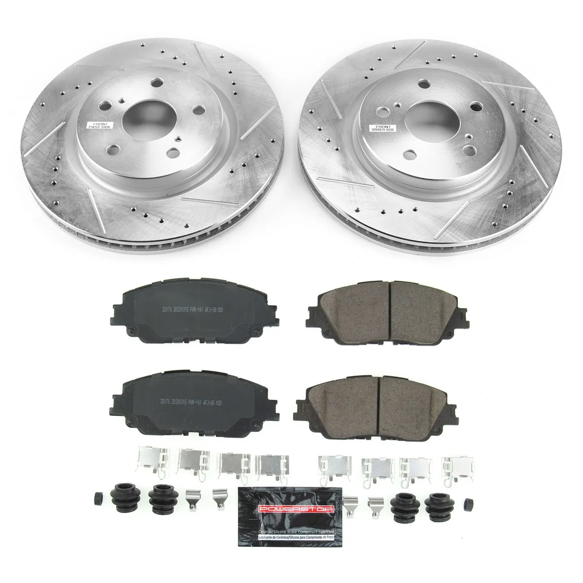 Z23 Evolution Sport Upgrade Kit: Drilled/Slotted Rotors; Carbon-Fiber Ceramic Pads W/Hardware product image