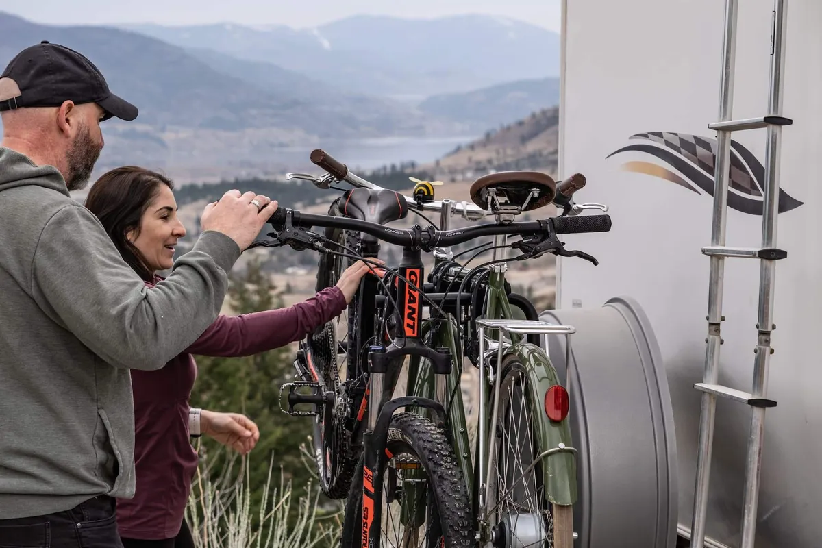 Around The Spare Deluxe 2 Bike Rack For rv Bumpers product image