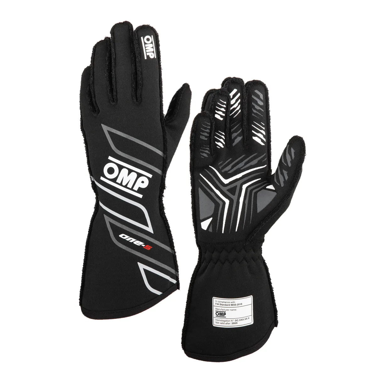 OMP Racing INC One-S Gloves My2025 Fia 8856-2018 Black Sz. s