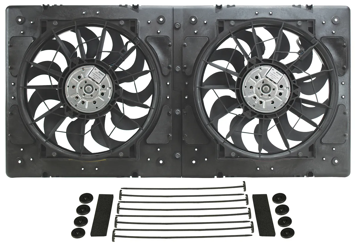 Derale 16934 High Output Dual 12 Electric RAD Fan/Plastic Shroud Kit product image