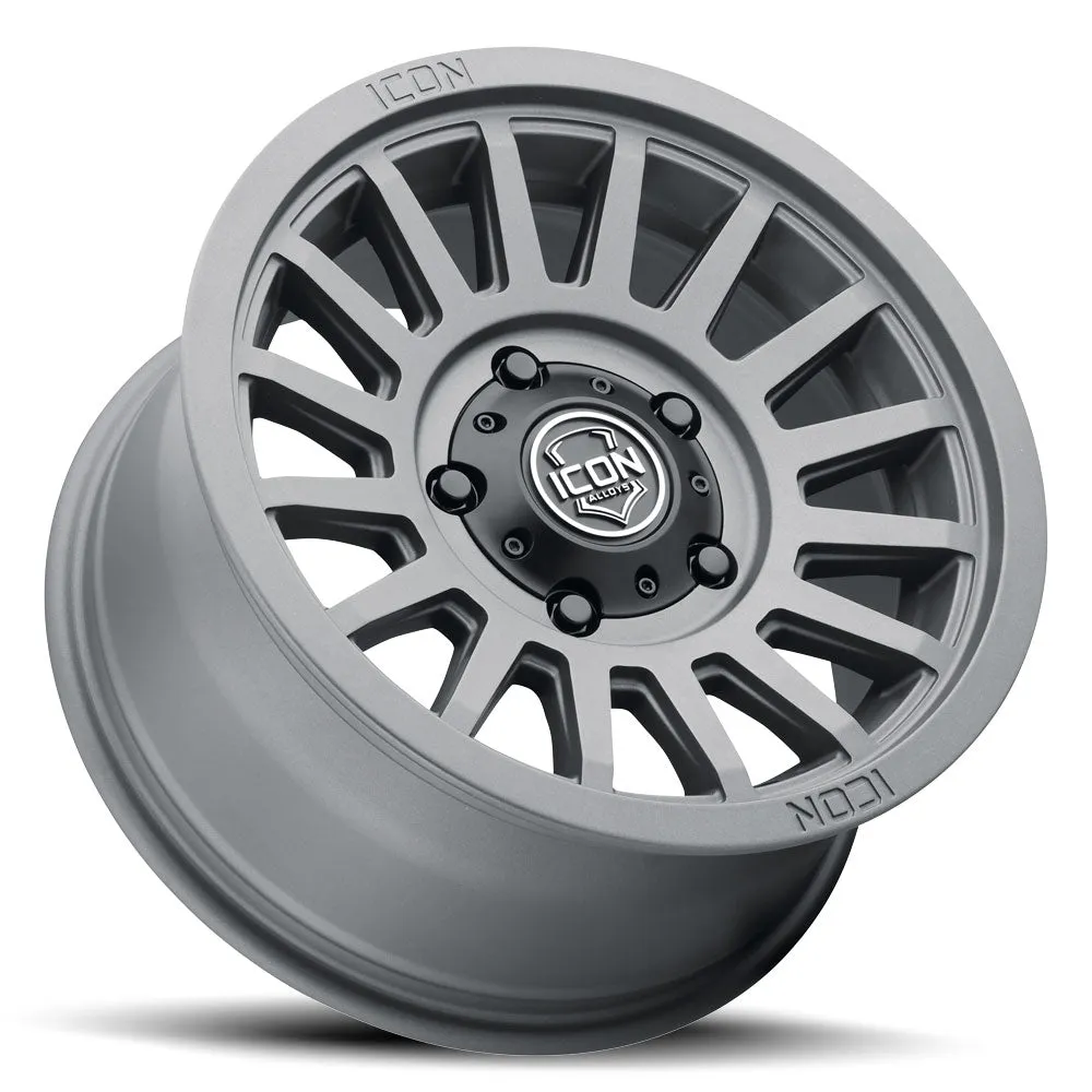 ICON Vehicle Dynamics ICON Alloys Recon SLX, Charcoal, 17 x 8.5, 5 X 4.5, 0MM Offset, 4.75" BS
