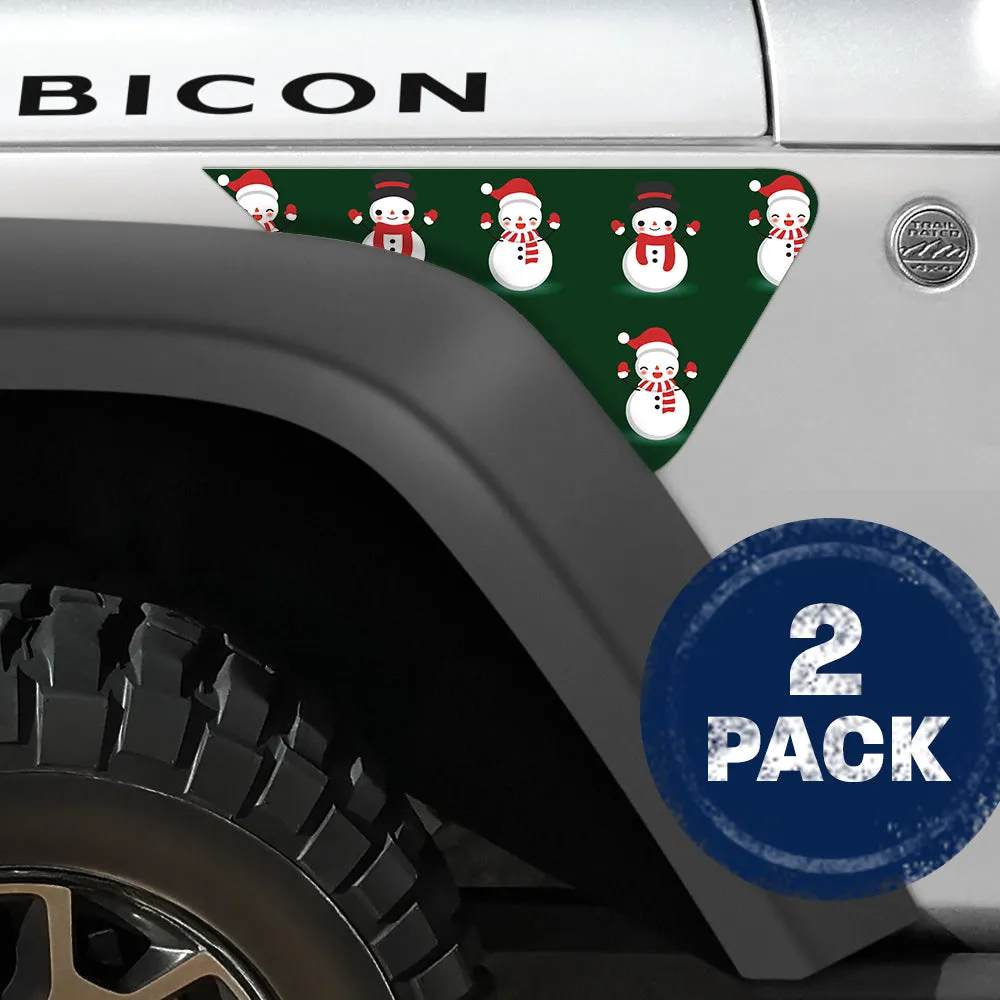 Snowmen 2pc Vinyl Fender Decal product image