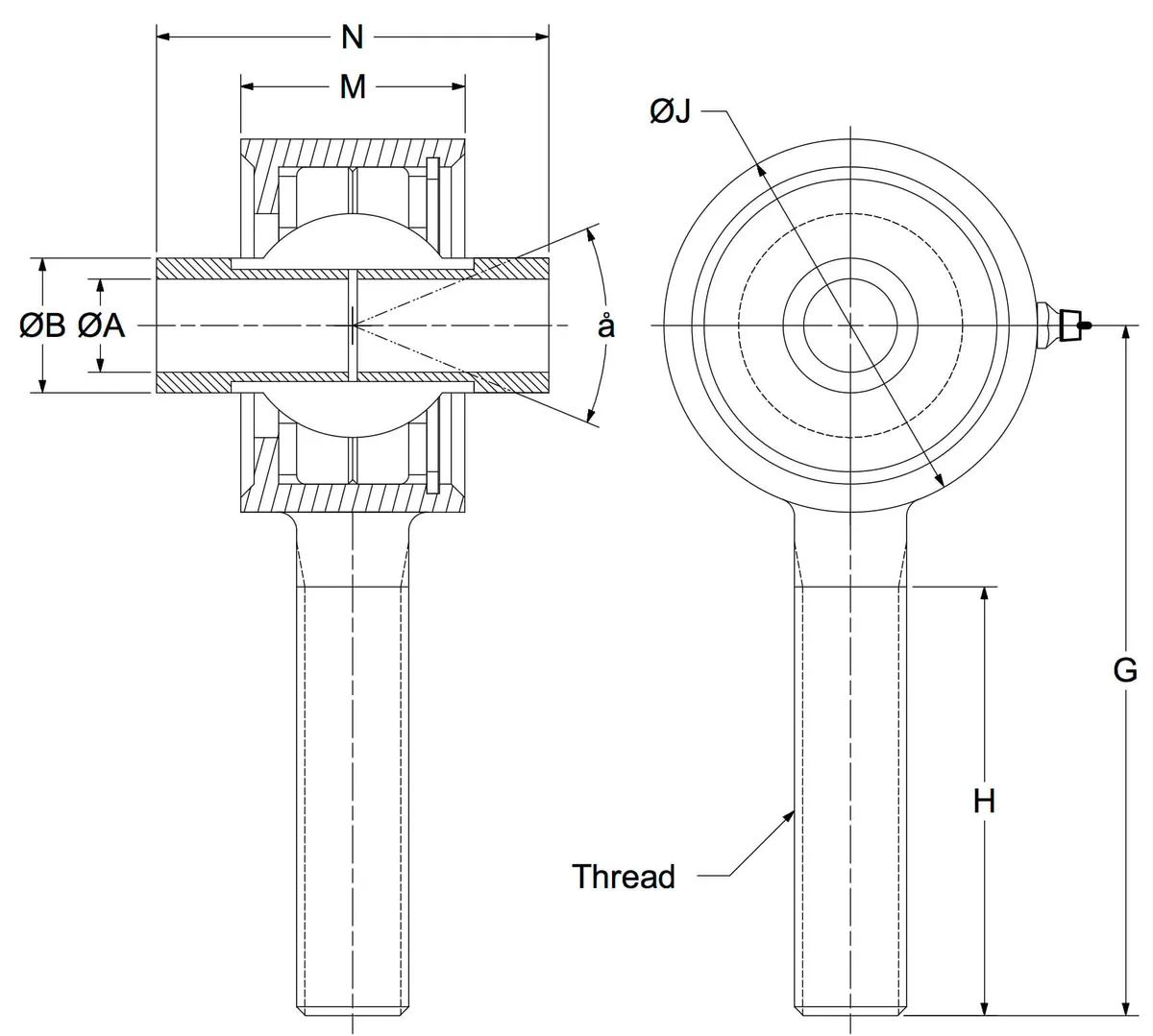 Male 1.25-12 LH 3/4 Bore 2.625 Wide 1 Pack product image