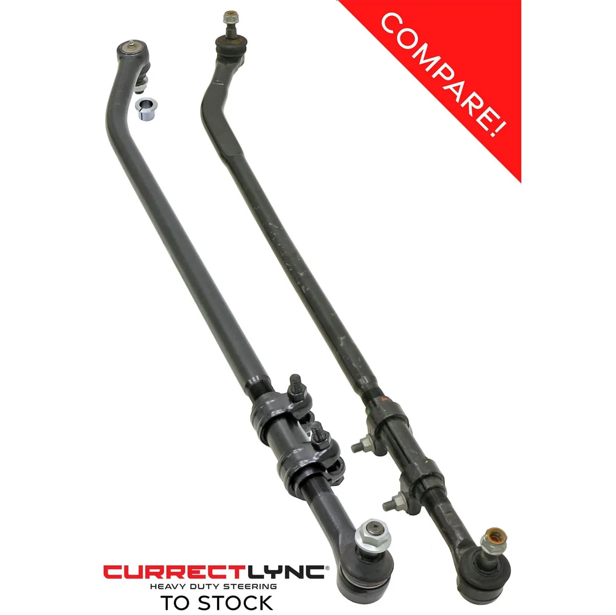 Currectlync Steering System 07-18 Wrangler JK w/Flipped Drag Link 1 1/2 Inch Diameter Tube Tie Rod/Forged Drag Link/Forged Tie Rod Ends Premium Jam Nuts And Adjuster RockJock 4x4 product image
