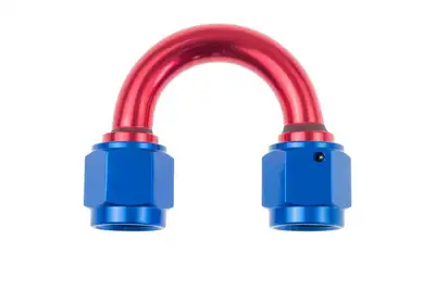 Redhorse Performance 10 an Female to 10 an Female 180 Deg Swivel Coupler Red/Blue