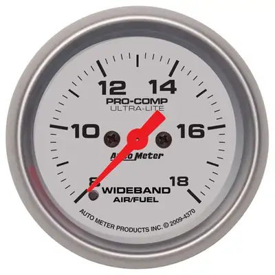 AutoMeter Gauge, Air/Fuel Ratio-Wideband, Analog, 2 1/16", 8:1-18:1, Stepper Motor, Ultra-Lite