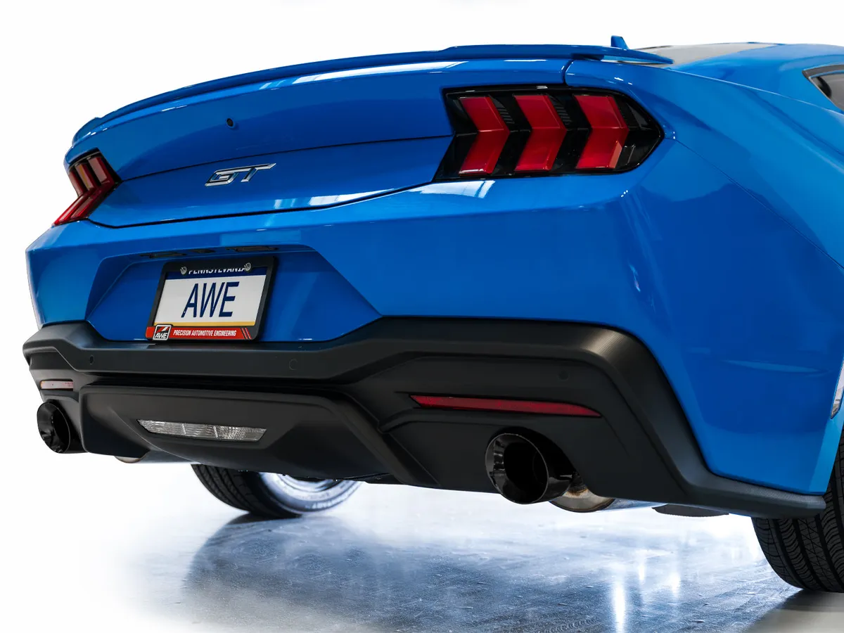 AWE Touring Edition Exhaust for S650 Ford Mustang GT Fastback - Dual Diamond Black Tips product image