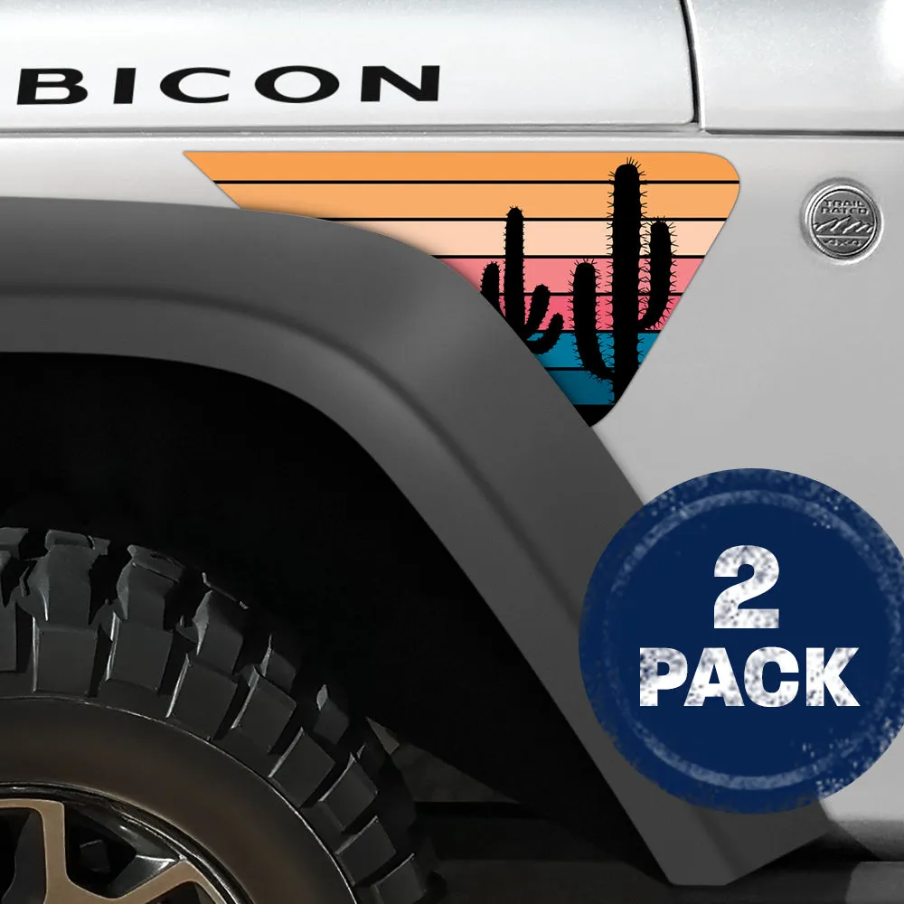 Cactus Trees 2pc Vinyl Fender Decal product image