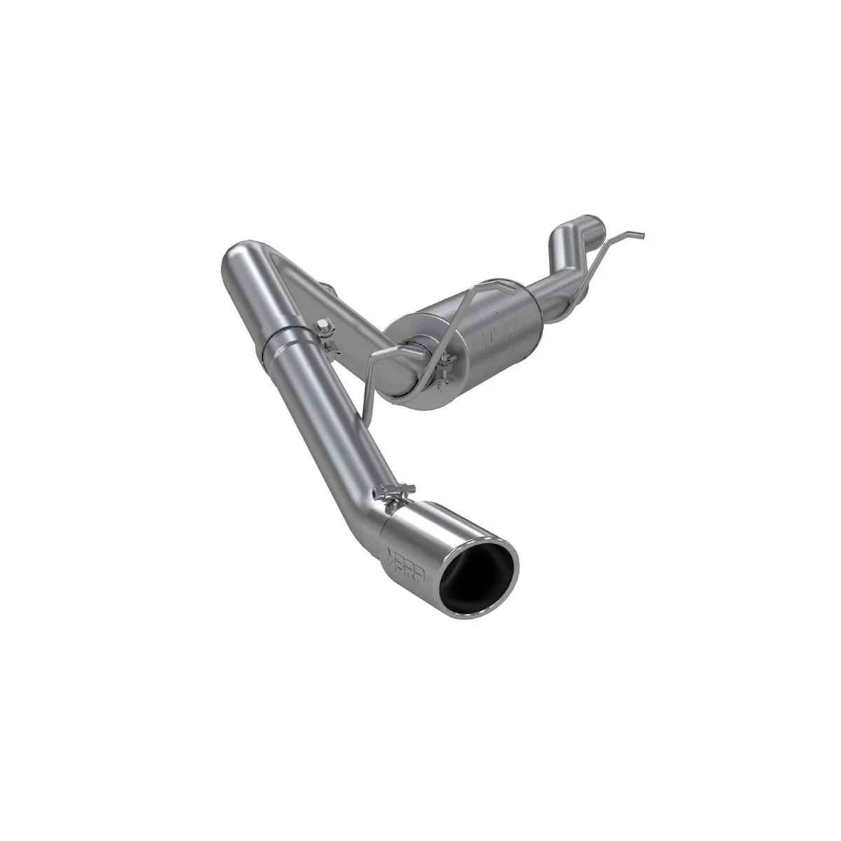 Armor Lite Cat Back Exhaust System; 3 in.; Incl. Ext. Pipe/Muffler/Over Axle Pipe/Tailpipe/Hardware/4 in. OD Tip; Single Side Exit; Aluminized; product image
