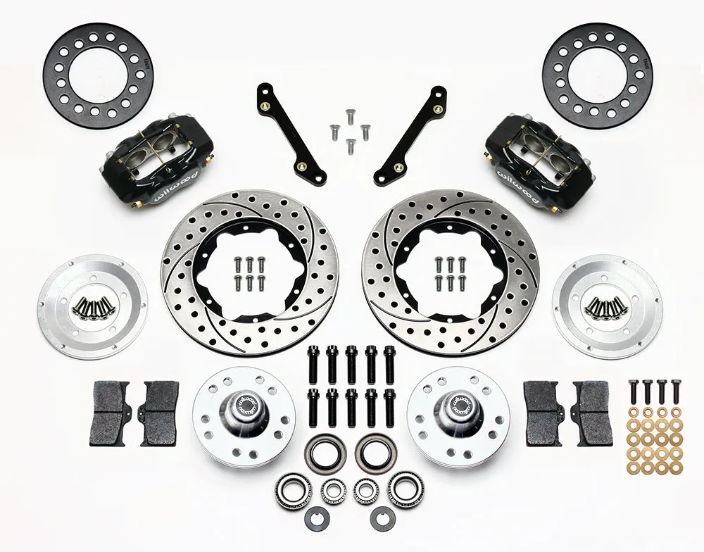 1970 - 1978 Buick, Cadillac, Chevrolet, GMC, Oldsmobile, Pontiac Forged Dynalite Pro Series Front Brake Kit - 140-11007 - SRP Drilled & Slotted / Black product image
