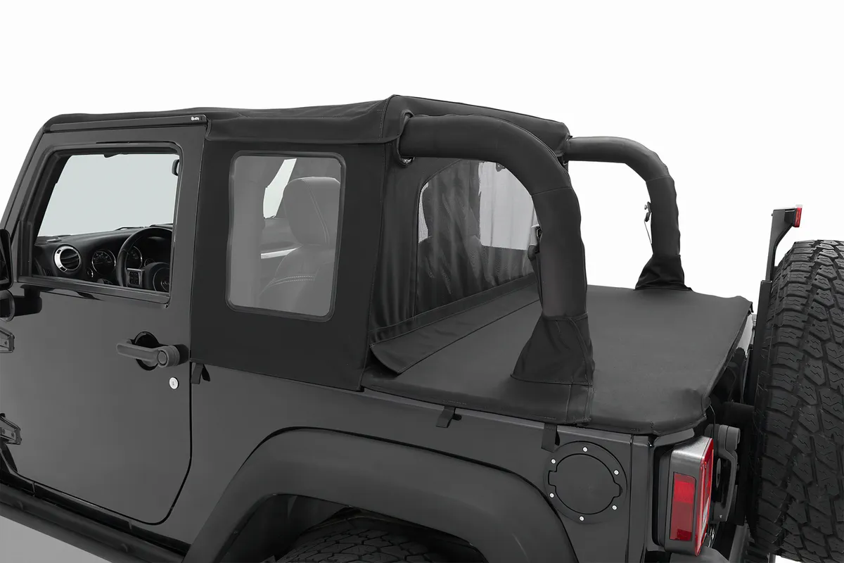Jeep Wrangler Halftop Soft Tops For Jeep 2007-2018 Wrangler JK 2 Door Black Premium Twill Bestop product image
