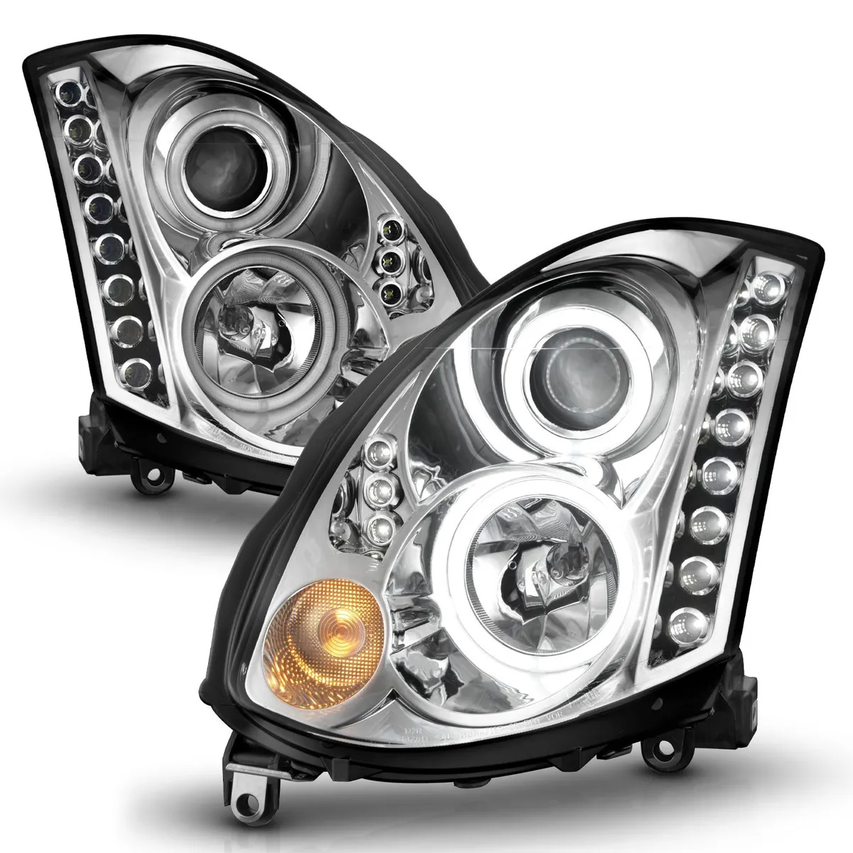 2003-2005 Infiniti G36 Projector Halo Chrome Clear W/Ccfl (Hid Compatible) Lighting 2 Door Set product image