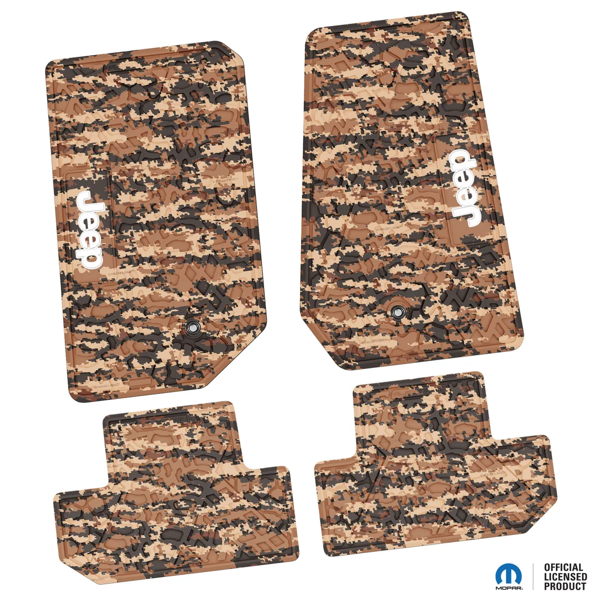 07-13 Jeep JK 2 Dr Front -Tire Tread/Scorched Earth Scene w/ JEEP Insert - Black w/ Silver Insert product image