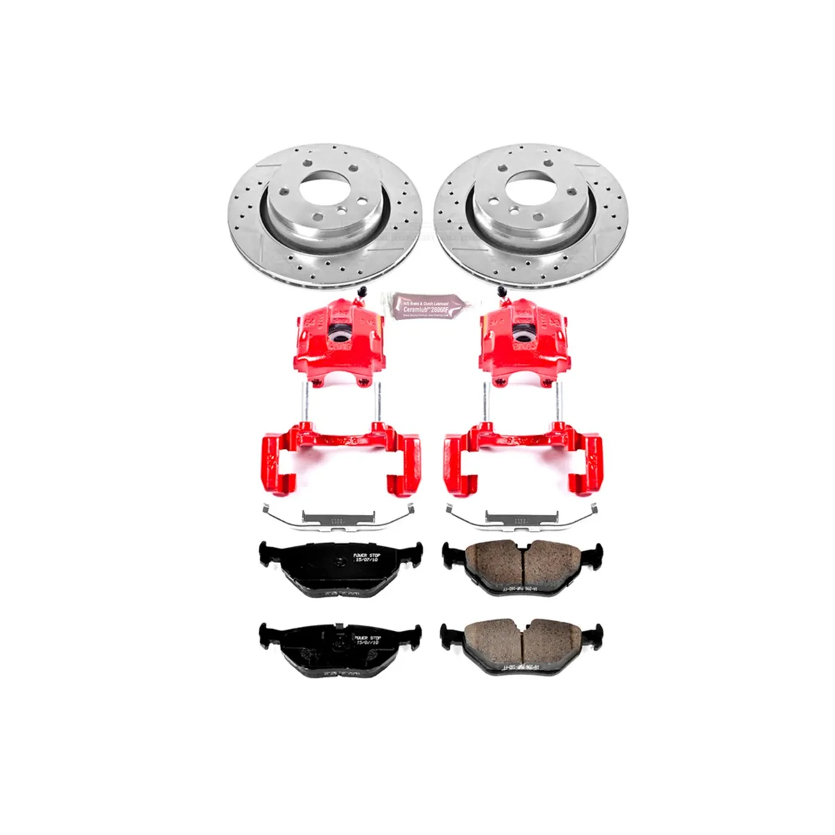 Z23 Evolution Sport Upgrade Kit: Drilled/Slotted Rotors; Carbon-Fiber Ceramic Pads; Pad Sensors; Powder Coated Calipers product image