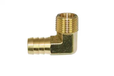 Moroso Fitting 1/2 NPT x 5/8 Barb 90-Deg Brass