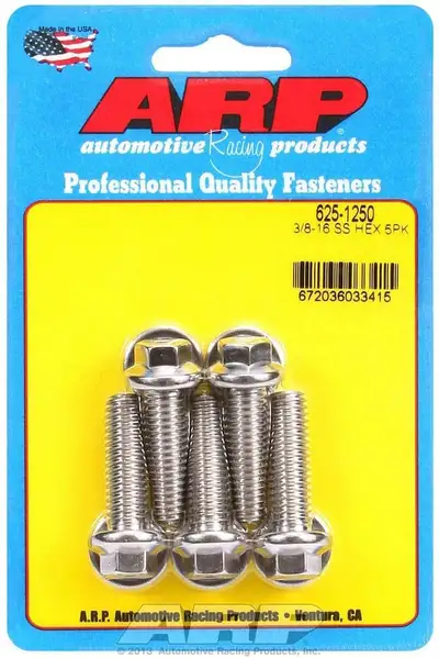 ARP Auto Racing 3/816 x 1.250 Hex 7/16 Wrenching ss Bolts