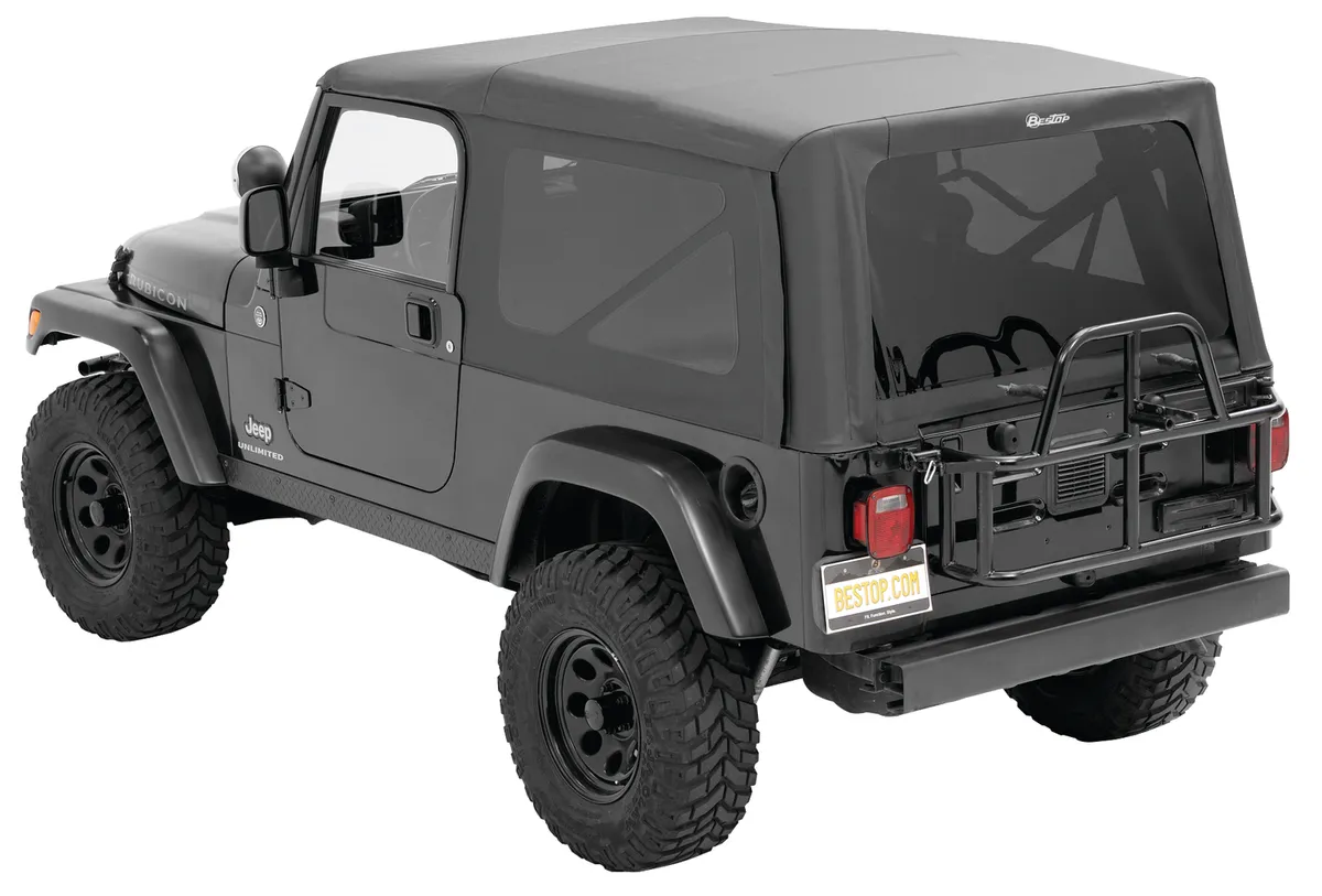 Jeep Soft Top Supertop Squareback Soft Top For Jeep 2004-2006 Wrangler TJ Black Diamond Bestop product image