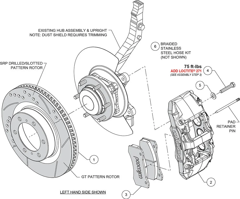 4Runner | FJ Cruiser | Tacoma | AERO6-DM Direct-Mount Truck Front Brake Kit | 2003-2023 product image