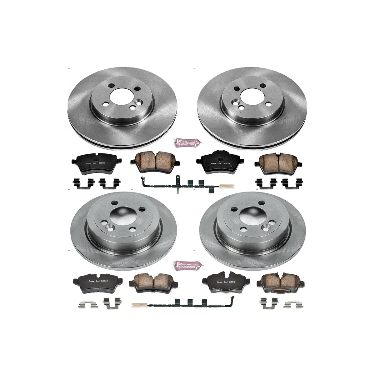 Z17 Direct Replacement Kit: Rotors; Ceramic Pads W/Hardware; Pad Sensors product image
