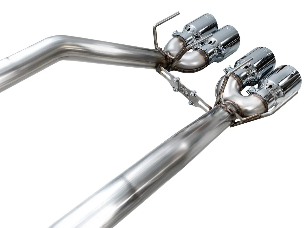 AWE Touring Edition Axleback Exhaust for C6 Chevrolet Corvette 6.2L (2009-2013) - Chrome Silver Tips 3015-42662 product image