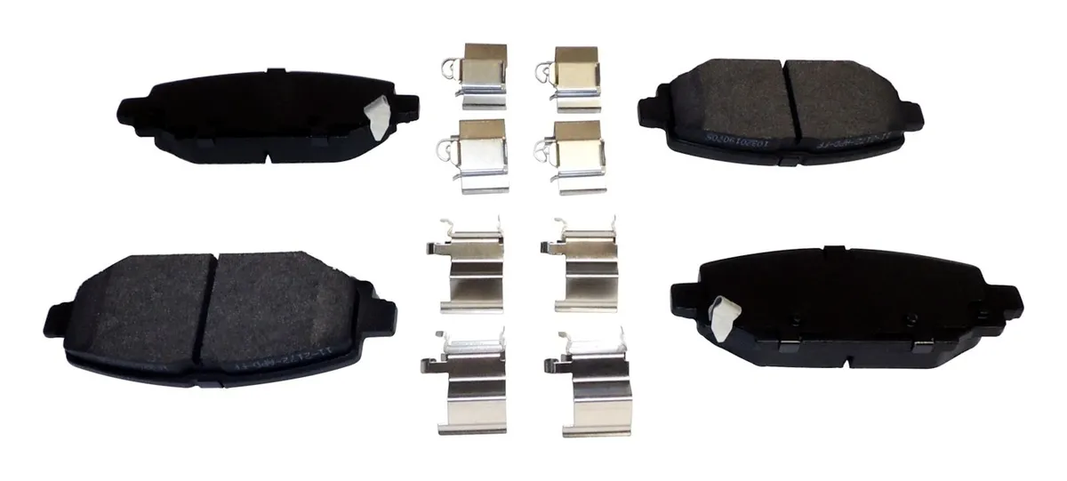 Disc Brake Pad; Rear; Includes Brake Pads and Springs; w/ 12.9 in. Rear Brake Rotors; product image