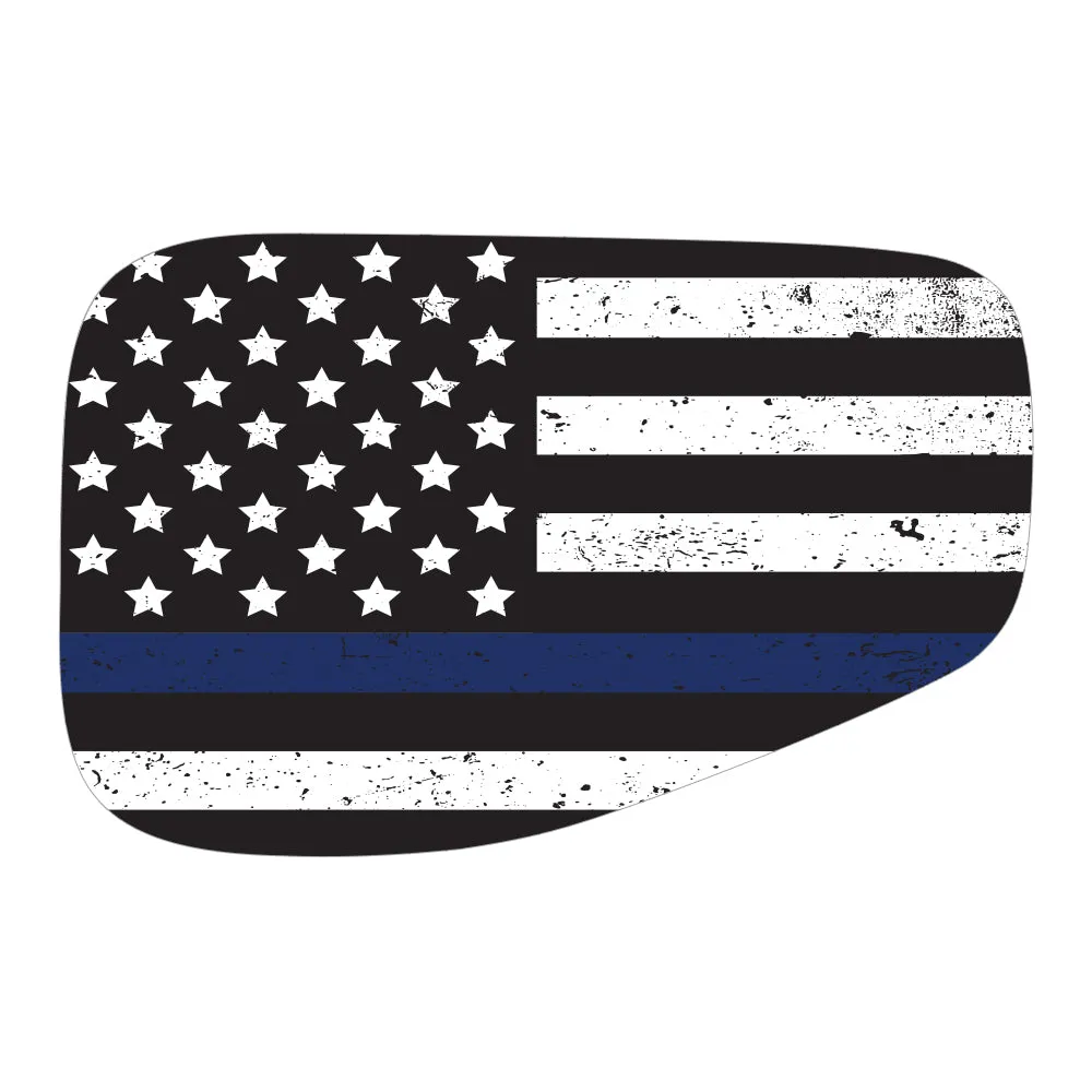 Thin Blue Line Distressed Gas Cap Decal for JT or Gladiator product image