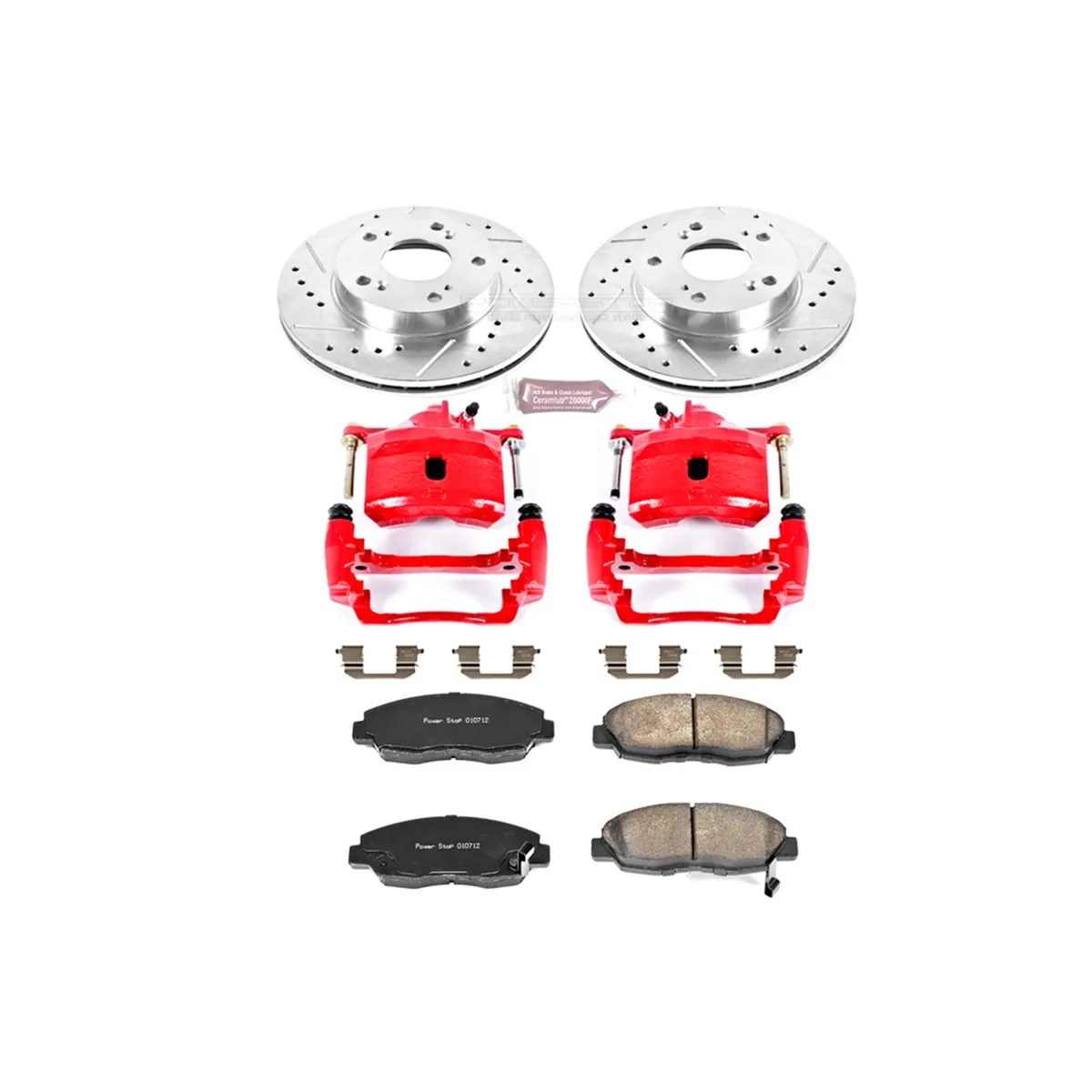 Z23 Evolution Sport Upgrade Kit: Drilled/Slotted Rotors; Carbon-Fiber Ceramic Pads; Powder Coated Calipers product image