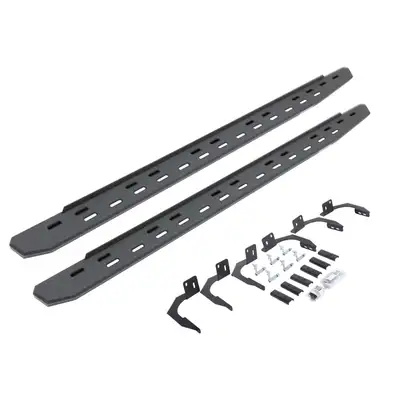 Go Rhino Go Rhino 69609980ST - RB30 Slim Line Running Boards with Mounting Bracket Kit - Protective Bedliner Coating