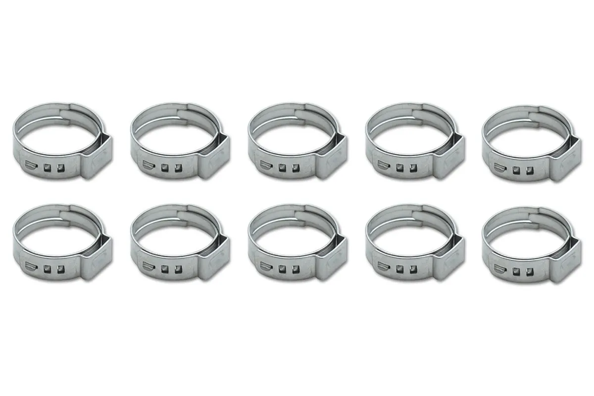 Vibrant Performance Pinch Clamp; 0.57 To 0.67 in. Clamp Range; 0.281 in. Clamp Width; 10 pcs.; 300 Series Stainless Steel;