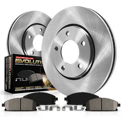 PowerStop Z17 Direct Replacement Kit: Rotors; Ceramic Pads W/Hardware