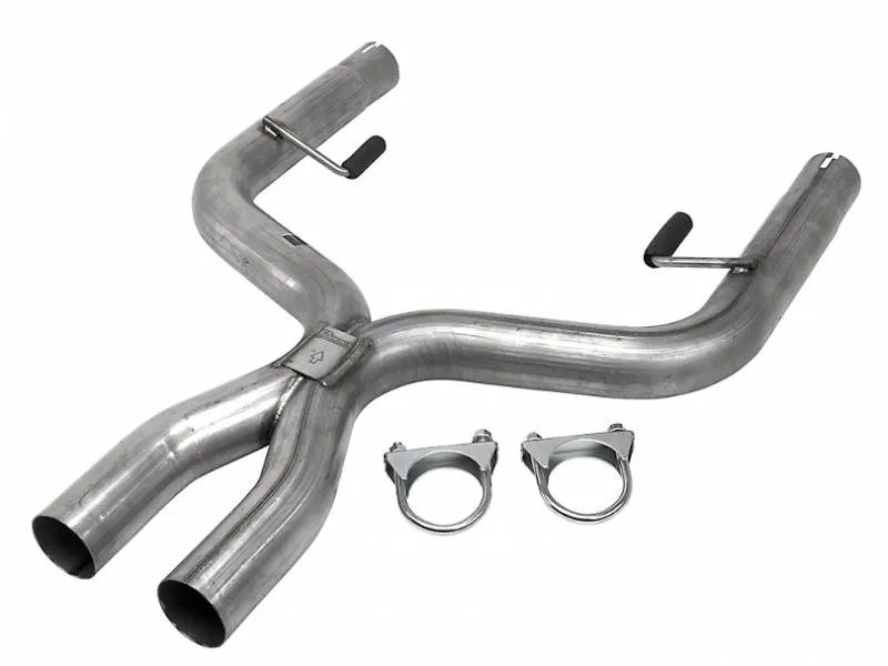 Exhaust X-Pipe Kit Intermediate Pipe 05-10 Mustang V6 2.5 in Hardware Incl Natural 409 Stainless Steel Pypes Exhaust product image