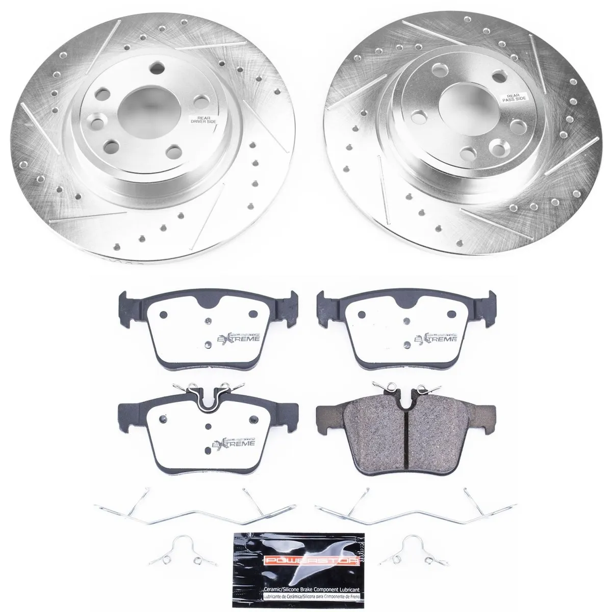 Z36 Truck/Tow Upgrade Kit: Drilled/Slotted Rotors; Carbon-Fiber Ceramic Pads W/Hardware; Pad Sensors product image