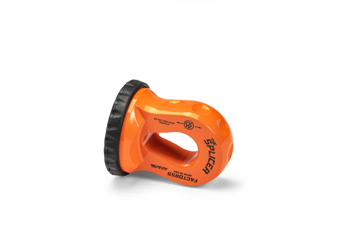 Factor 55 00352-07 Splicer 3/8-1/2 Synthetic Rope Splice-On Shackle Mount -- Orange product image