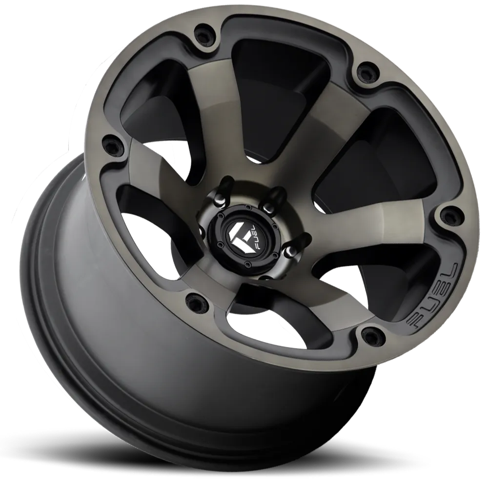 Fuel Off-Road Aluminum Wheels 17X9 Beast D564 6 On 139.7 Matte Black/Machined Dark Tint 108 Bore 1 Offset 6 Spoke Fuel Off Road Wheels