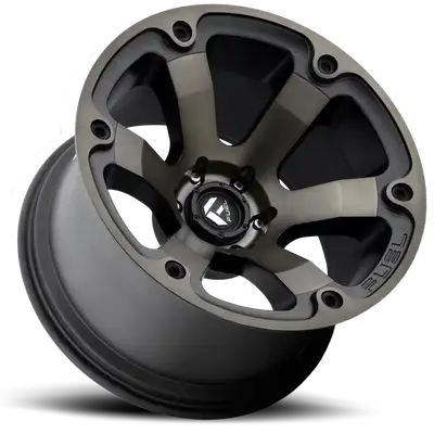 Fuel Off-Road Aluminum Wheels 17X9 Beast D564 6 On 139.7 Matte Black/Machined Dark Tint 108 Bore 1 Offset 6 Spoke Fuel Off Road Wheels