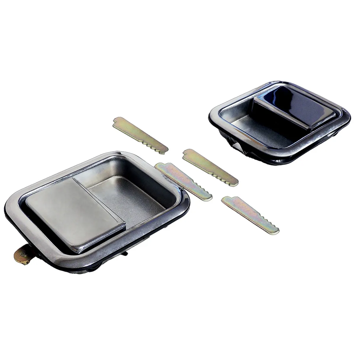 Chrome Exterior Door Handle Kit For 8206 Jeep Cjs YJ TJ w/ Full Steel Doors product image