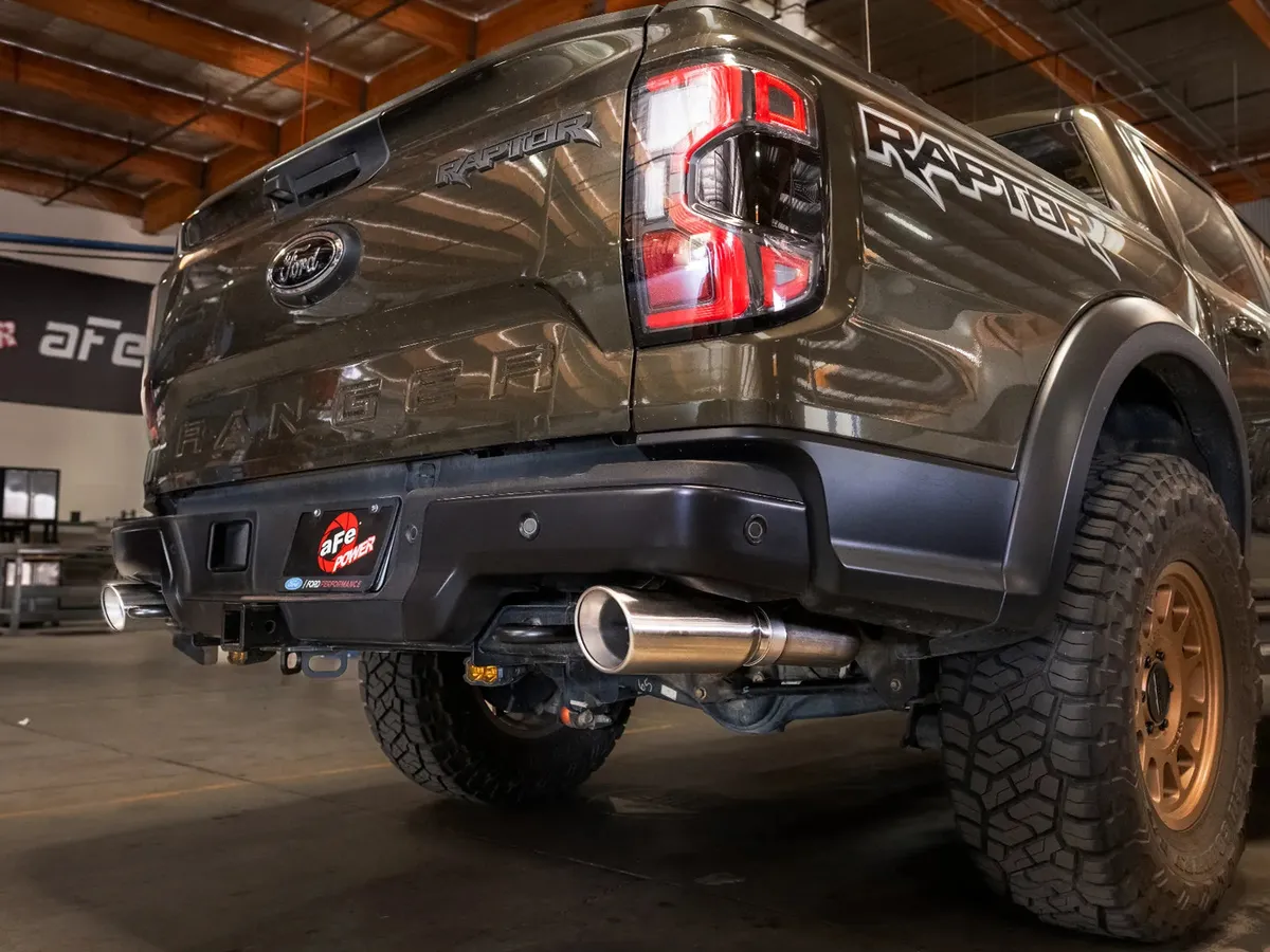 AFE Power Vulcan Series 3 IN 304 Stainless Steel Cat-Back Exhaust System w/ Black Tips Ford Ranger Raptor 24-26 V6-3.0L (tt) 49-33152-B 49-33152-B product image